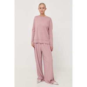 Max Mara Leisure selyem pulóver könnyű, rózsaszín
