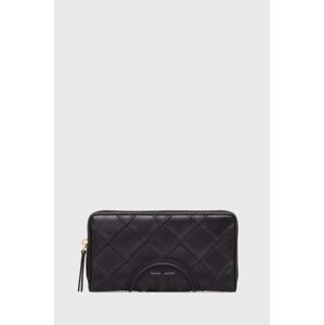 Tory Burch bőr pénztárca Fleming Soft Zip Continental Wallet fekete, női, 140344.001