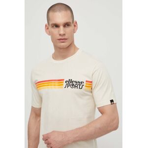 Ellesse pamut póló Sorranta T-Shirt bézs, férfi, nyomott mintás, SHV20128