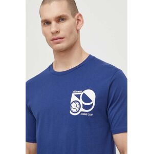 Ellesse pamut póló Sport Club T-Shirt sötétkék, férfi, nyomott mintás, SHV20273