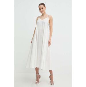 Nissa ruha fehér, midi, harang alakú, RC14928