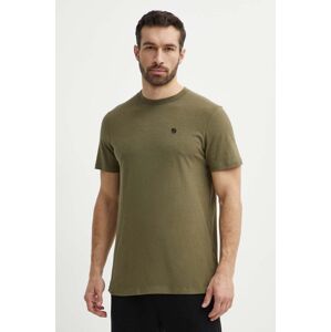 Fjallraven t-shirt Hemp Blend zöld, férfi, nyomott mintás, F12600215
