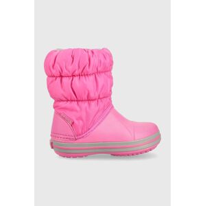 Crocs gyerek hótaposó Winter Puff Boot rózsaszín