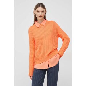Joop! gyapjúkeverék pulóver könnyű, női, narancssárga