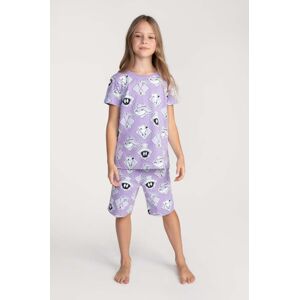 Coccodrillo gyerek pamut pizsama x Looney Tunes lila, mintás