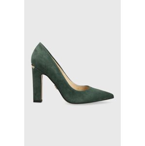 Baldowski magassarkú cipő velúrból zöld, D03793-1459-002