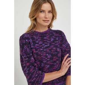 Rich & Royal gyapjúkeverék pulóver meleg, női, lila