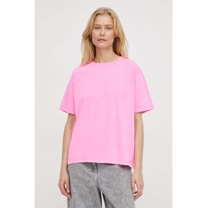 American Vintage pamut póló női, rózsaszín
