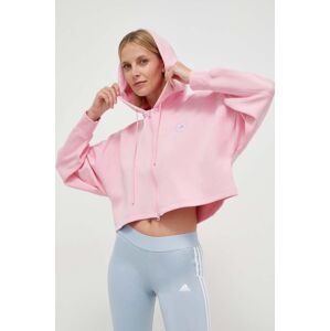 adidas by Stella McCartney melegítő felső rózsaszín, nyomott mintás, kapucnis, IT2538