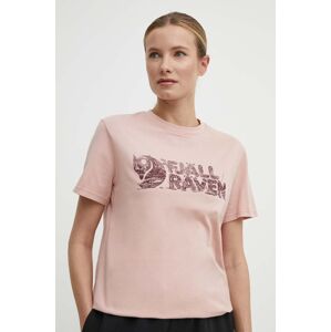 Fjallraven t-shirt Lush Logo T-shirt női, rózsaszín, F14600165