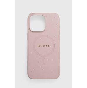 Guess telefon tok iPhone 15 Pro Max 6.7" rózsaszín