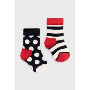 Happy Socks gyerek zokni Stripe (2 pár) sötétkék