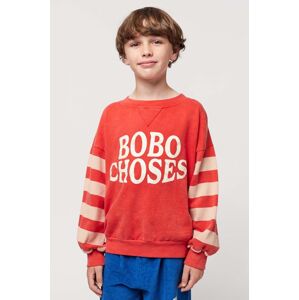 Bobo Choses gyerek melegítőfelső pamutból piros, mintás