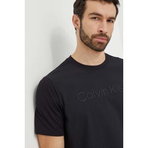 Calvin Klein Performance edzős póló fekete, nyomott mintás