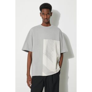 A-COLD-WALL* pamut póló Strand T-Shirt szürke, férfi, nyomott mintás, ACWMTS189