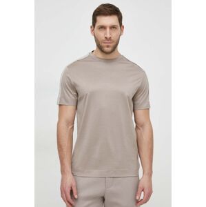 Emporio Armani t-shirt bézs, férfi, sima