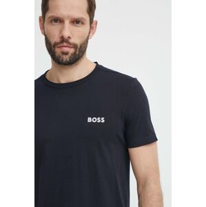 Boss Green pamut póló férfi, sima