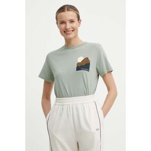 Fjallraven pamut póló Nature T-shirt női, zöld, F84787