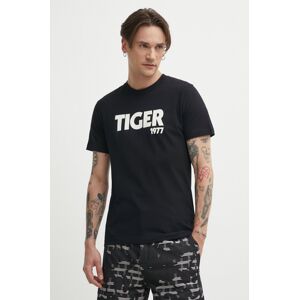 Tiger Of Sweden pamut póló Dillan fekete, férfi, nyomott mintás, T65617038