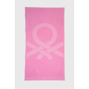United Colors of Benetton pamut törölköző rózsaszín