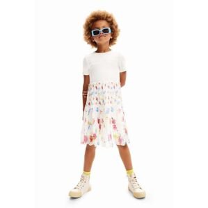 Desigual gyerek ruha fehér, mini, harang alakú