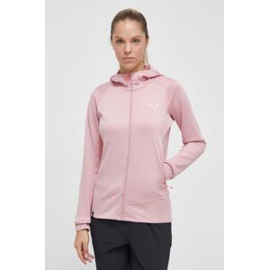 Salewa sportos pulóver Puez Polarlite rózsaszín, sima, kapucnis