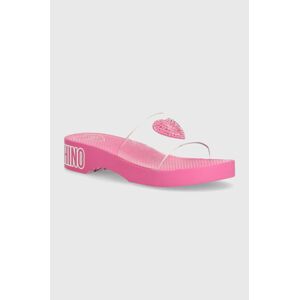 Love Moschino papucs rózsaszín, női, platformos, JA28344G0II5260A