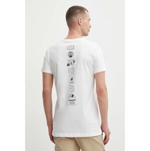 Mammut t-shirt Massone fehér, férfi, nyomott mintás