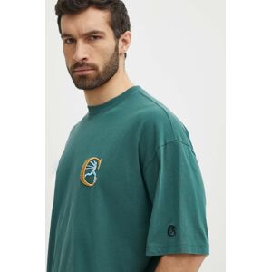 Champion pamut póló zöld, férfi, nyomott mintás, 219999