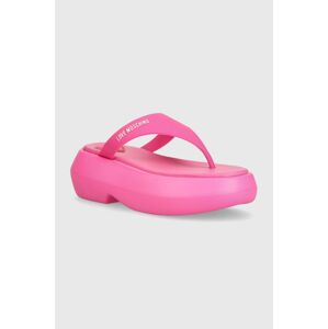 Love Moschino flip-flop rózsaszín, női, platformos, JA28097I0II39604