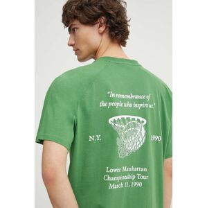 Les Deux pamut póló zöld, férfi, nyomott mintás, LDM101182
