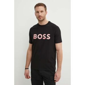 Boss Green t-shirt fekete, férfi, nyomott mintás, 50512999