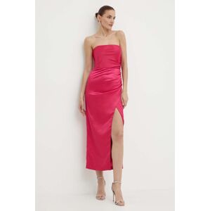 Bardot ruha YANA rózsaszín, midi, testhezálló, 59217DB