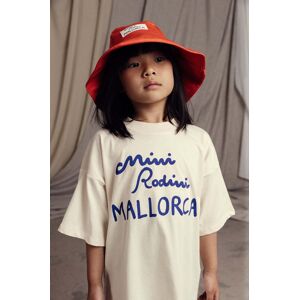 Mini Rodini gyerek pamut póló Mallorca bézs, nyomott mintás