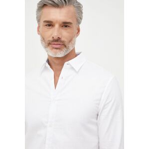 Armani Exchange pamut ing férfi, galléros, fehér, slim
