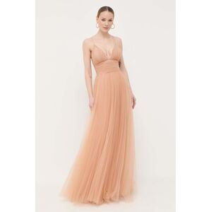 Elisabetta Franchi ruha rózsaszín, maxi, harang alakú