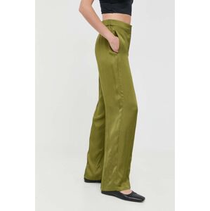 MAX&Co. nadrág női, zöld, magas derekú széles