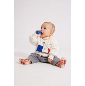 Bobo Choses csecsemő melegítőfelső pamutból fehér, nyomott mintás