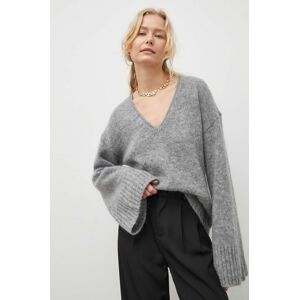 By Malene Birger gyapjú pulóver meleg, női, szürke