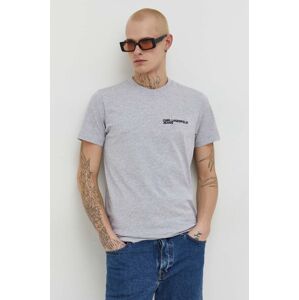 Karl Lagerfeld Jeans pamut póló szürke, férfi, nyomott mintás