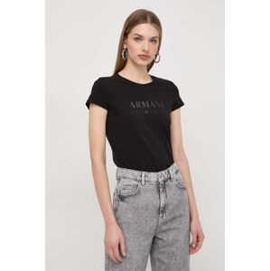 Armani Exchange t-shirt női, fekete