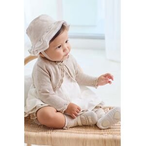 Mayoral Newborn gyerek ruha vászonkeverékből bézs, mini, harang alakú