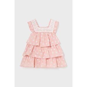Mayoral baba pamut ruha rózsaszín, mini, harang alakú