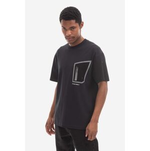 A-COLD-WALL* pamut póló Technical Polygon T-Shirt fekete, nyomott mintás