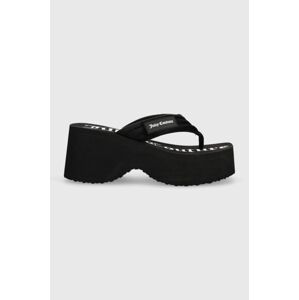 Juicy Couture flip-flop WHITNEY fekete, női, éksarkú, JCFSAN124003