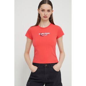 Karl Kani t-shirt női, piros