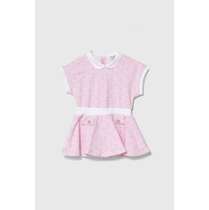 Pinko Up gyerek ruha rózsaszín, mini, harang alakú