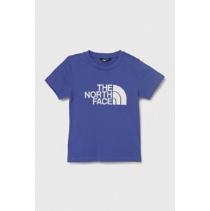 The North Face gyerek póló EASY TEE lila, nyomott mintás