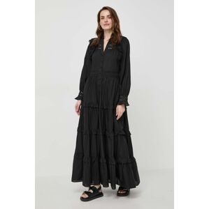Ivy Oak ruha fekete, maxi, harang alakú, IO117619