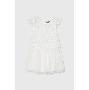 United Colors of Benetton gyerek ruha fehér, mini, harang alakú